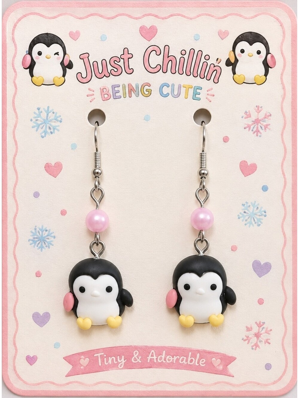 Christmas Penguins North Pole Earrings